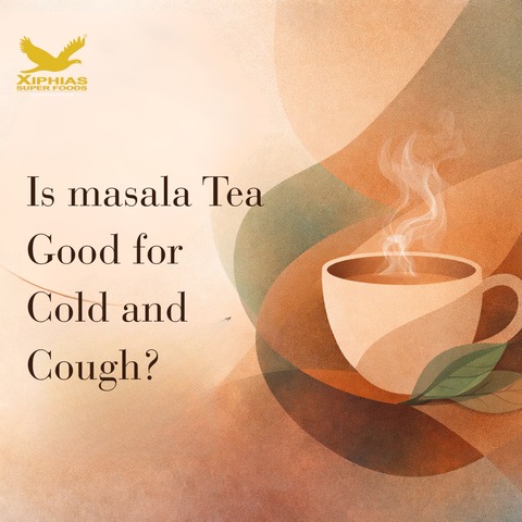 A warm cup of masala chai with spices used for soothing cold and cough symptoms