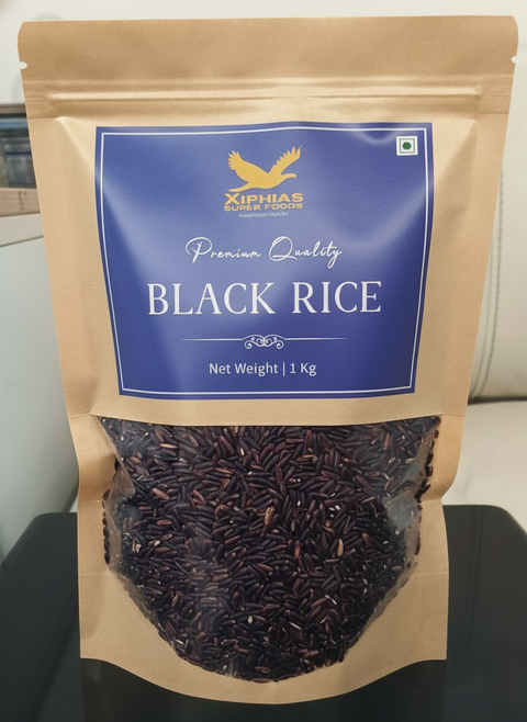 Xiphias Superfoods Organic Black Rice Front View