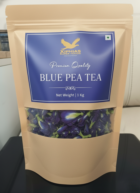 Xiphias Organic Blue Pea Tea Front View