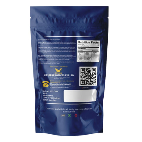 Xiphias Superfoods Black Rice back view showing ingredients and nutritional information.